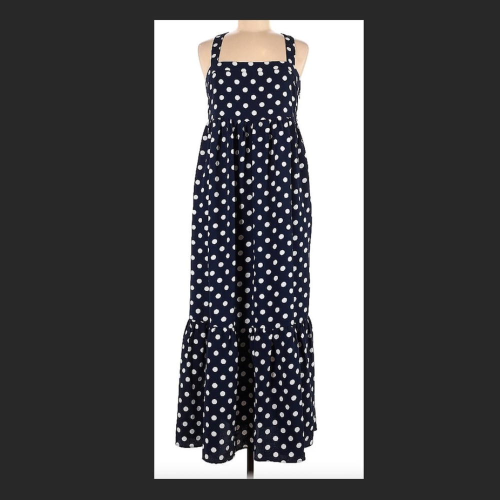 English Factory Polka Dot Maxi Dress